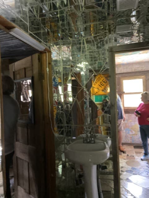 Broken mirror as art