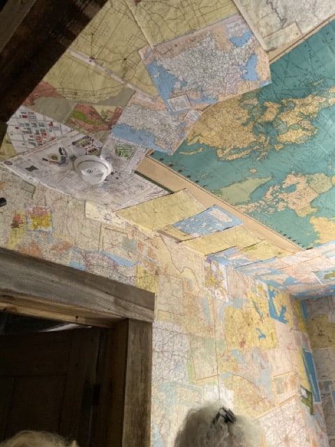Maps on the ceiling