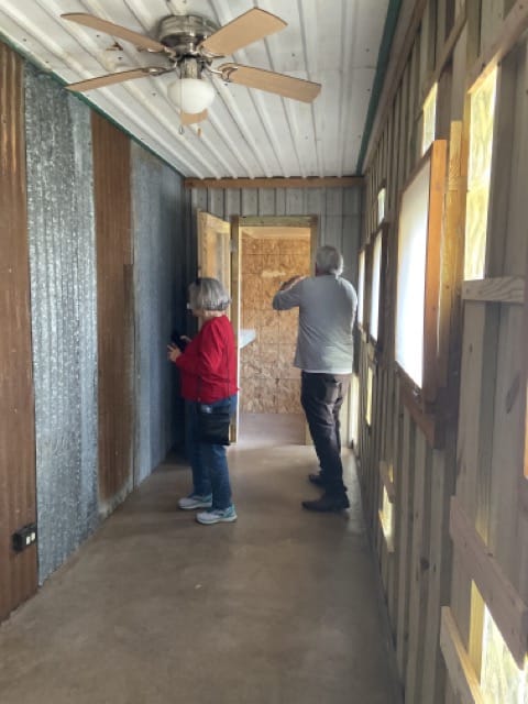 the hall to the exterior