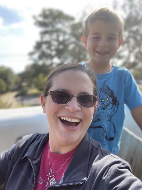 Erin and Jonathan on top of the boot