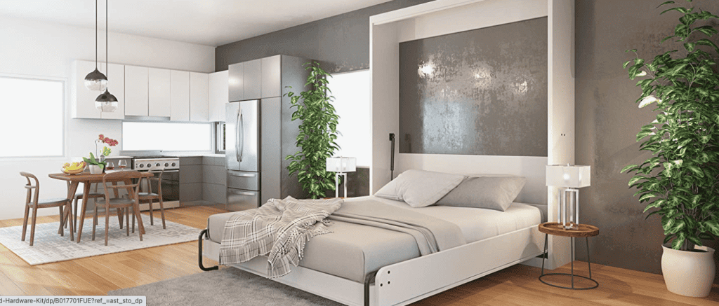 5 CREATIVE WAYS TO USE MURPHY BEDS IN SMALL SPACES 7 Murphy Bed in open space