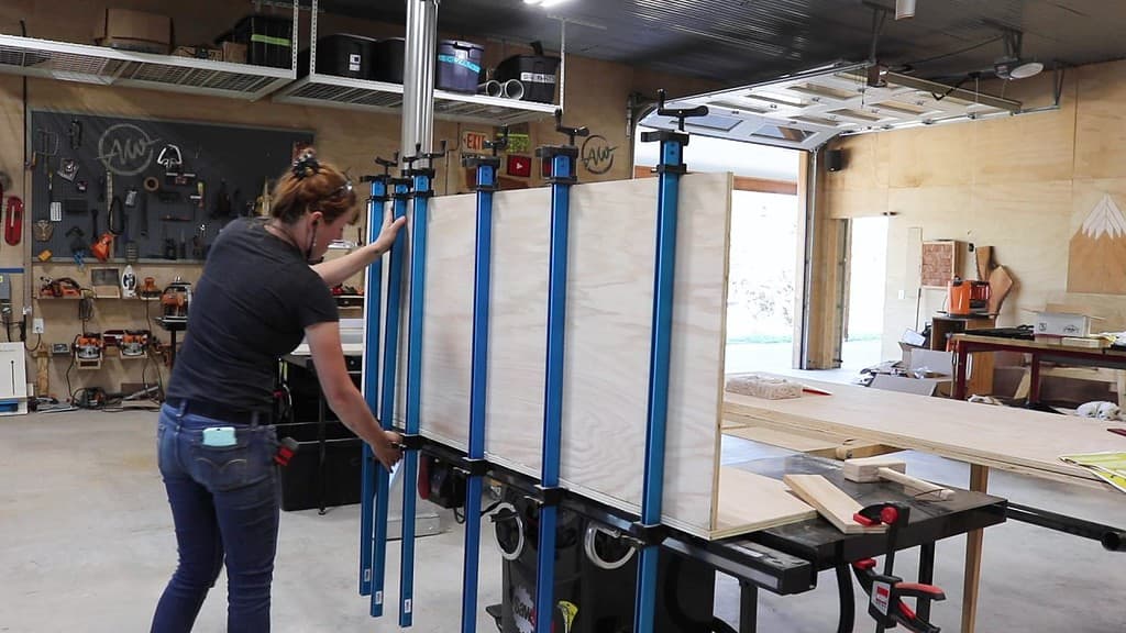 DIY FULL MURPHY BED KIT - EASY TO FOLLOW 7 STEP-BY-STEP GUIDE 9 Clamps to hold the wood