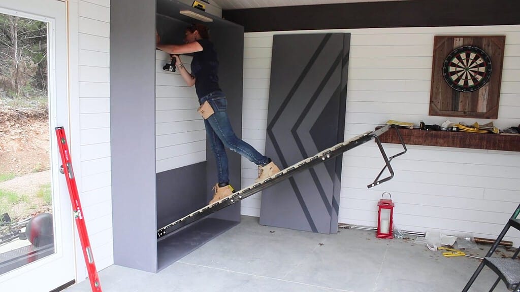 DIY FULL MURPHY BED KIT - EASY TO FOLLOW 7 STEP-BY-STEP GUIDE 16 installing the frame on the wall