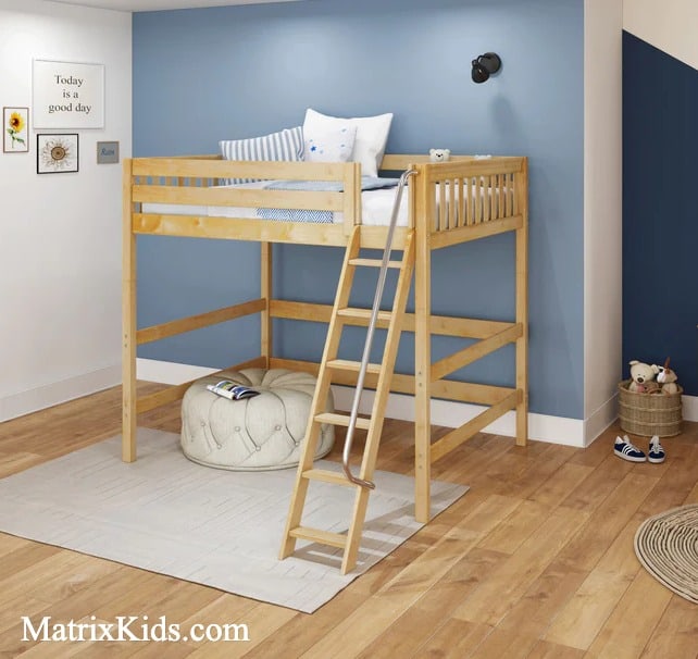 14 CLEVER SPACE SAVING BEDS FOR YOUR SMALL SPACE 9 Queen-Ultra-High-Loft-Bed-with-Ladder-–-Maxtrix-Kids