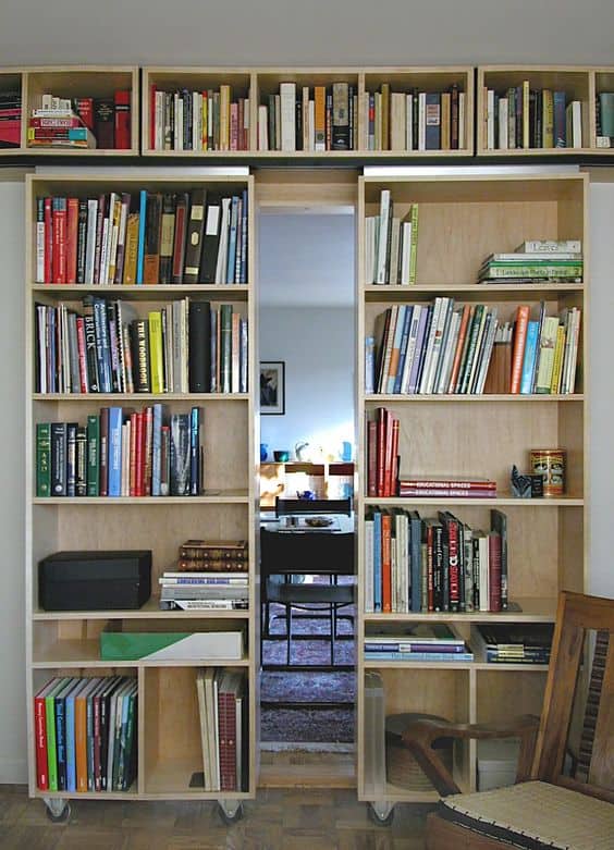 27 PRACTICAL STUDIO APARTMENT ROOM DIVIDER IDEAS TO CREATE MULTIPLE ROOMS 31 closed bookcase divider pinterest