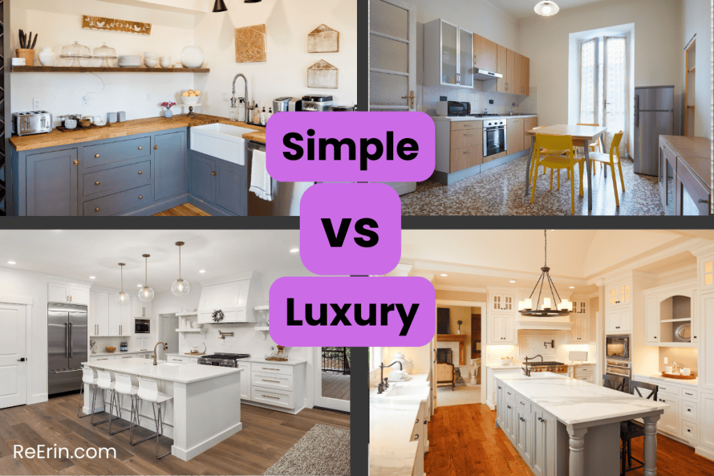 COST TO BUILD AN ADU, COSTLY MISTAKES TO AVOID & MONEY SAVING TIPS 9 simple vs luxury kitchen