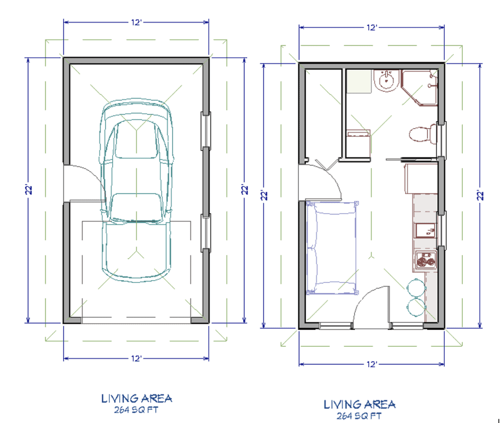 1 car garage conversion side door