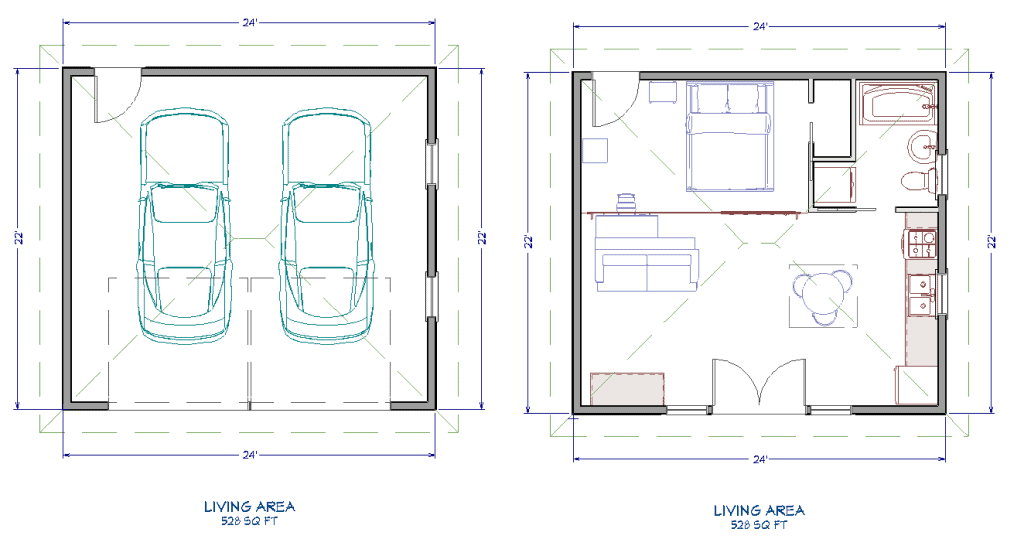 2 car garage conversion back door