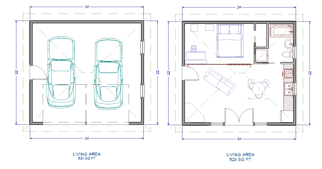 2 car garage conversion side door