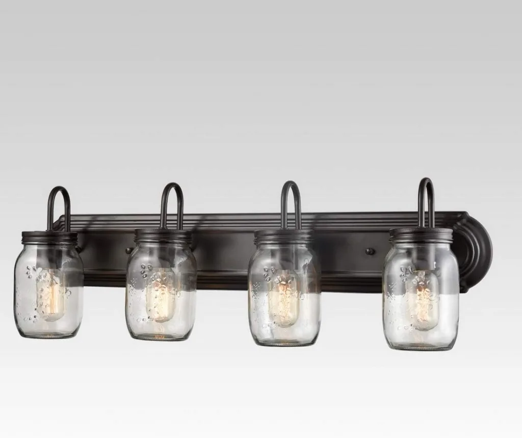 29 SMALL RUSTIC BATHROOM IDEAS ON A BUDGET YOU WILL LOVE 35 4 light oil rubbed bronze fixture rustic bathroom amazon