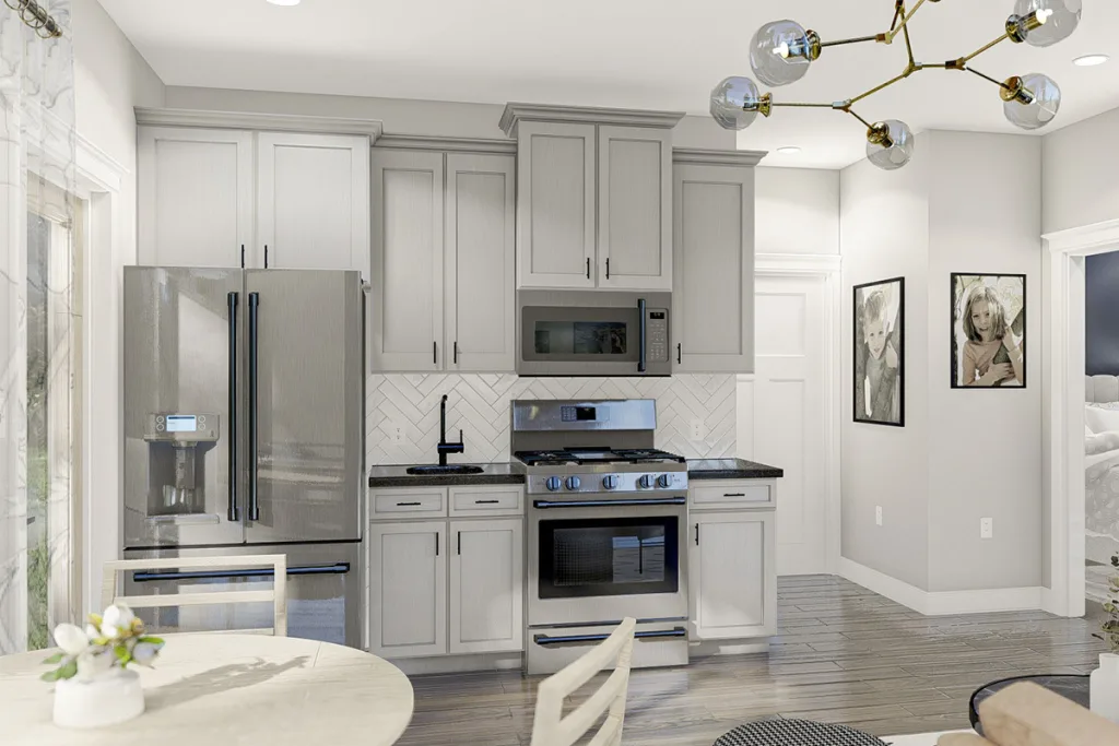 THE BEST ADU PLANS UNDER 500 SQ FT: TINY LIVING, BIG STYLE 83 485 sq ft Cabin Retreat kitchen