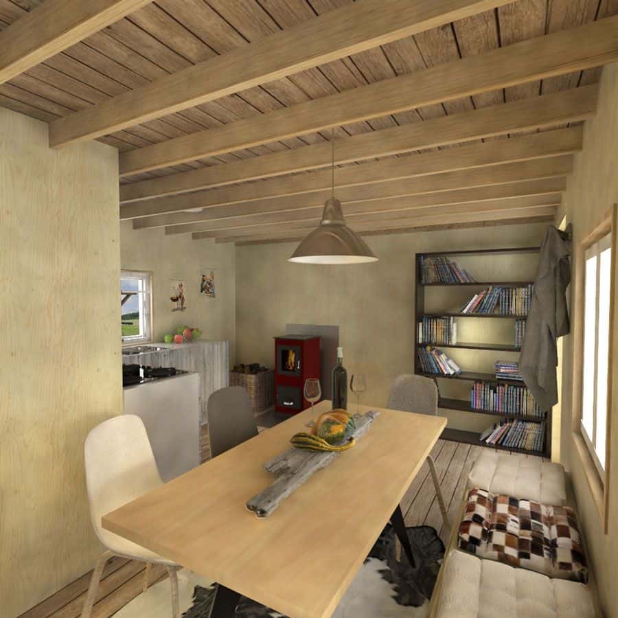 THE BEST ADU PLANS UNDER 500 SQ FT: TINY LIVING, BIG STYLE 10 Chloe kitchen and eating