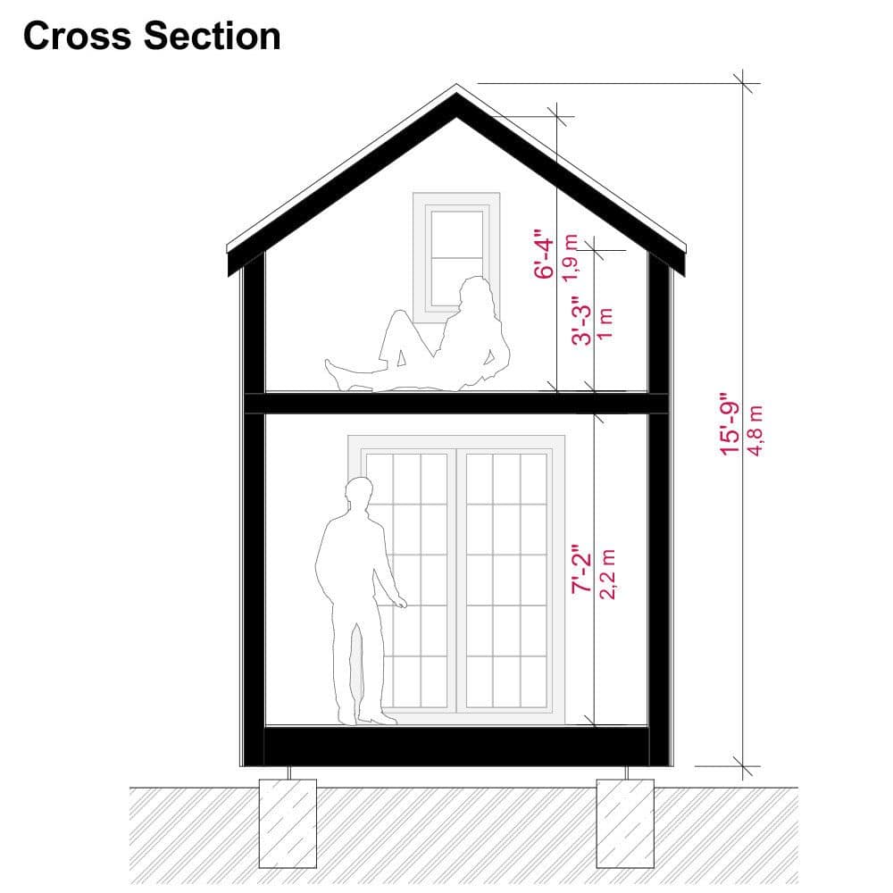 THE BEST ADU PLANS UNDER 500 SQ FT: TINY LIVING, BIG STYLE 68 Lori cross section