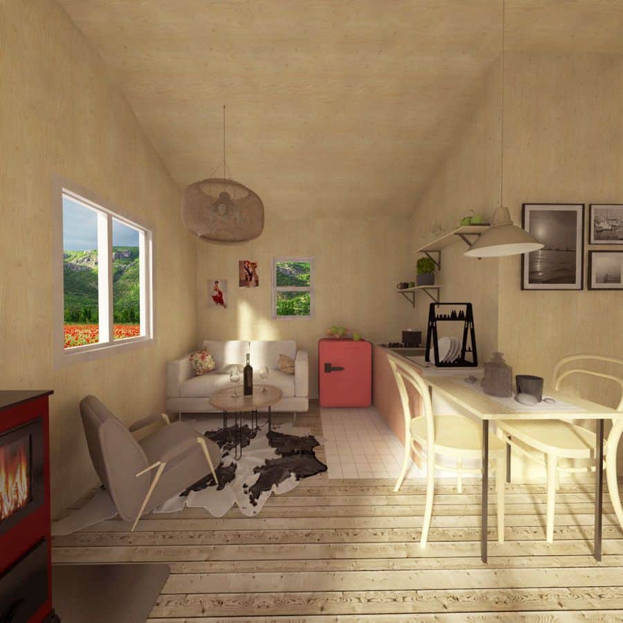 THE BEST ADU PLANS UNDER 500 SQ FT: TINY LIVING, BIG STYLE 3 Mila living room