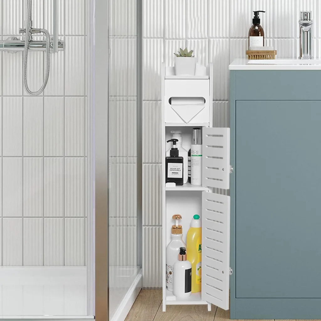 ADU VS TINY HOUSE: 12 KEY DIFFERENCES EXPLAINED 17 Slim bathroom storage cabinet