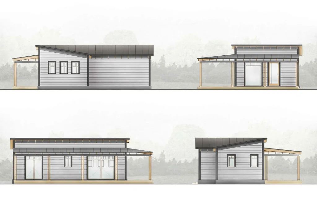 THE BEST ADU PLANS UNDER 500 SQ FT: TINY LIVING, BIG STYLE 73 Truoba Mini 117 elevations