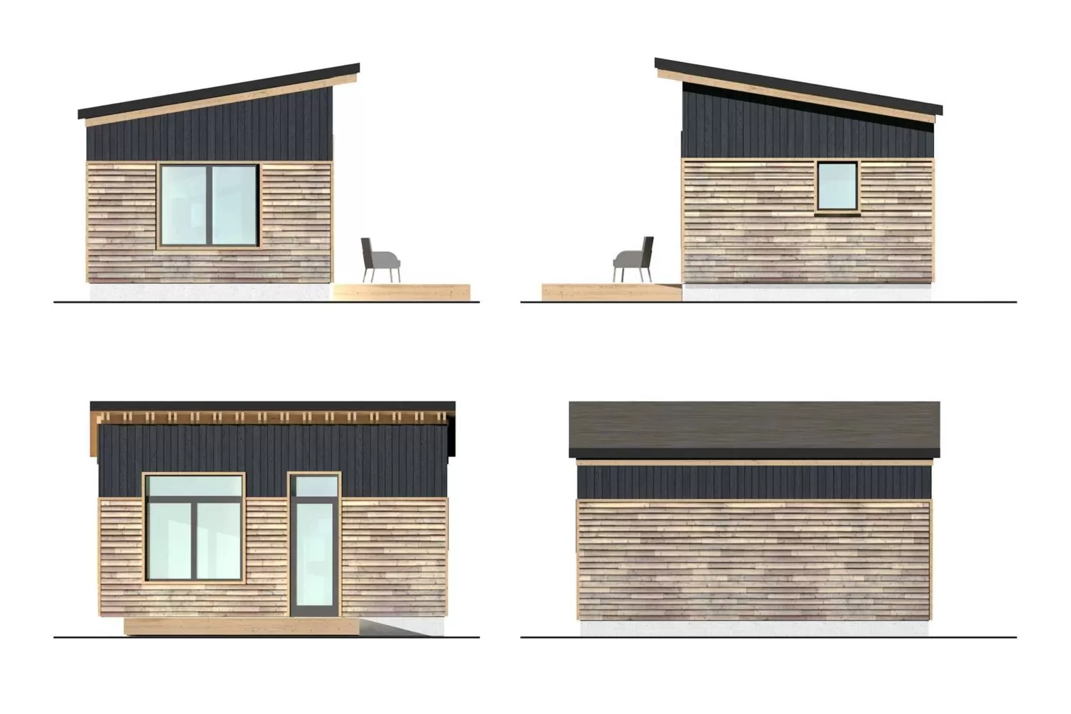 THE BEST ADU PLANS UNDER 500 SQ FT: TINY LIVING, BIG STYLE 19 Truoba-Mini-121-side view