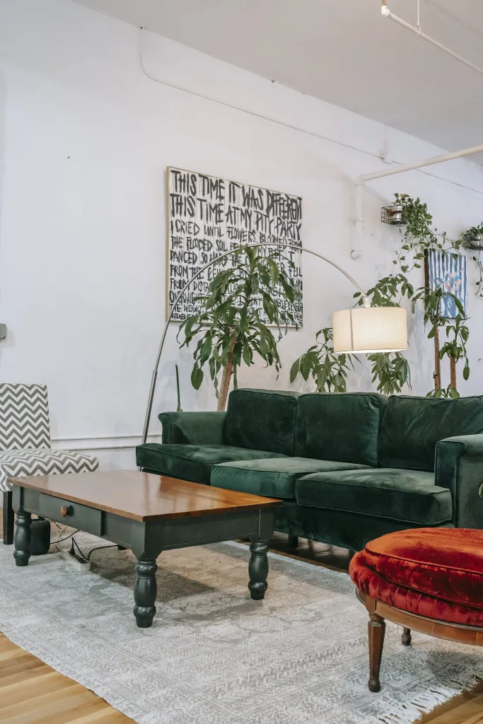 39 VALUABLE ADU IDEAS TO OPTIMIZE SPACE IN A BACKYARD BUILD (700+ PICS) 135 Living room interior with furniture and plants at home