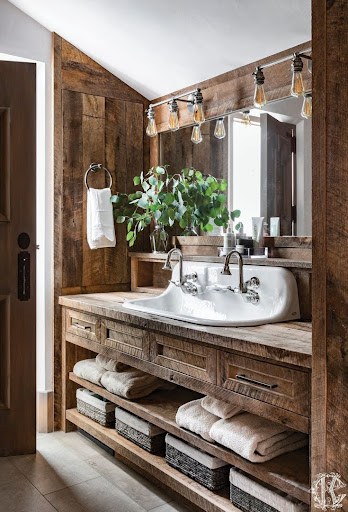 29 SMALL RUSTIC BATHROOM IDEAS ON A BUDGET YOU WILL LOVE 34 open shelving in bathroom
