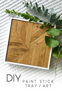 29 SMALL RUSTIC BATHROOM IDEAS ON A BUDGET YOU WILL LOVE 19 paint-stick-art-tray