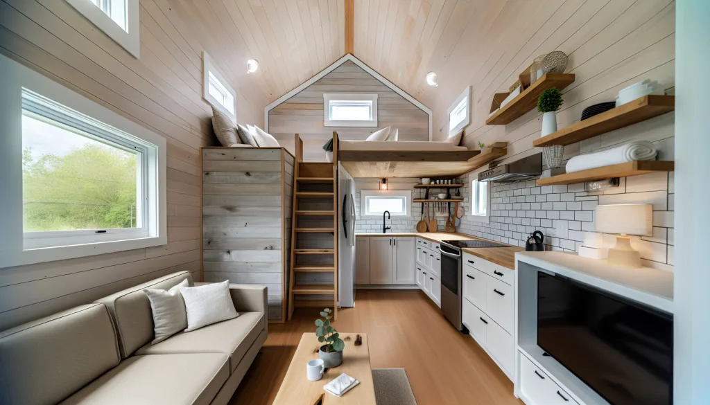 69 TINY HOUSE QUOTES: LIVING LARGE IN SMALL SPACES 14 A cozy interior of a modern tiny house