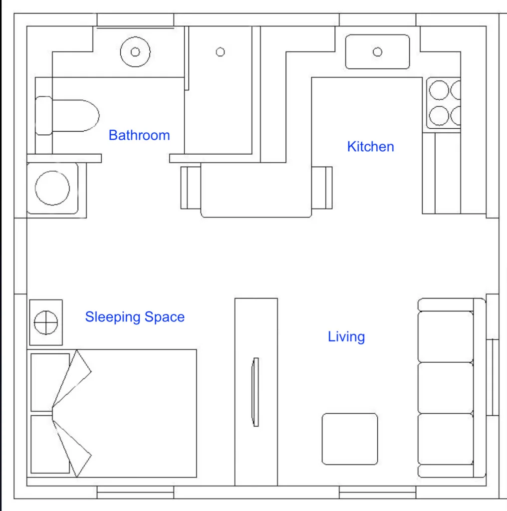 BOXABL: PREFAB AFFORDABLE HOUSING MADE EASY 8 Casita-Boxabl floorplan