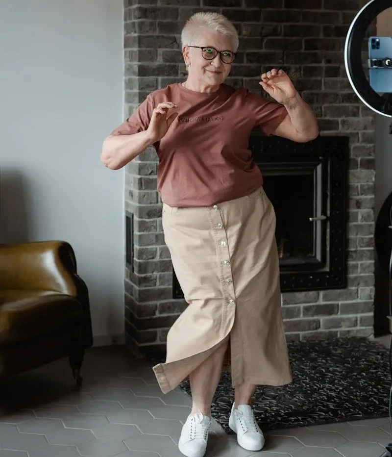 Woman Dancing In Front of a Phone