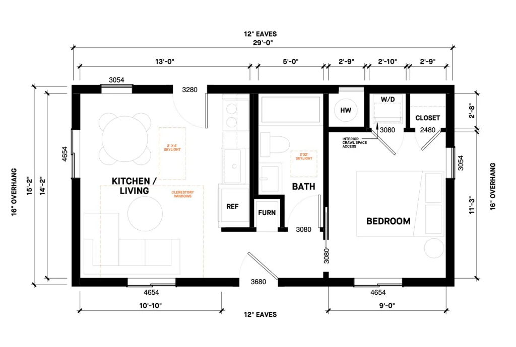 THE 7 BEST PREFAB ADUS FOR YOUR BACKYARD - EXPERT PICKS 28 Villa-The-H450 prefab adu floor plan