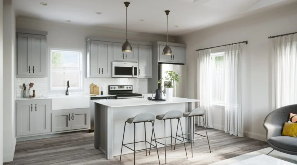 THE 7 BEST PREFAB ADUS FOR YOUR BACKYARD - EXPERT PICKS 29 Villa-The-H450 prefab adu kitchen