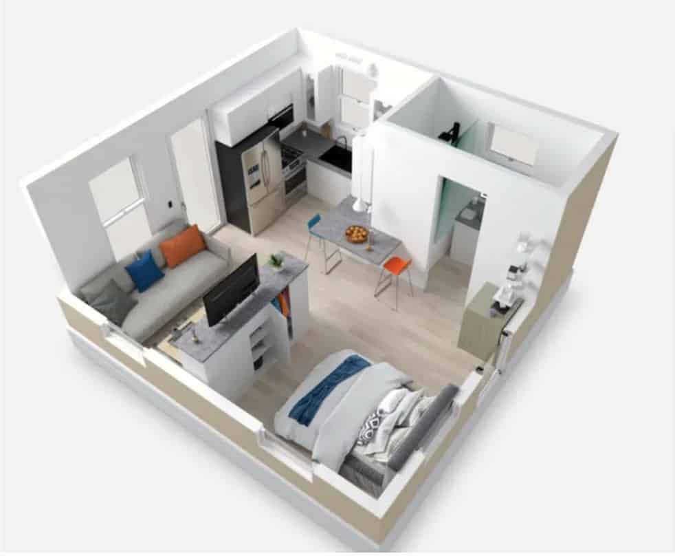 THE 7 BEST PREFAB ADUS FOR YOUR BACKYARD - EXPERT PICKS 27 boxabl 3d dollhouse floor plan