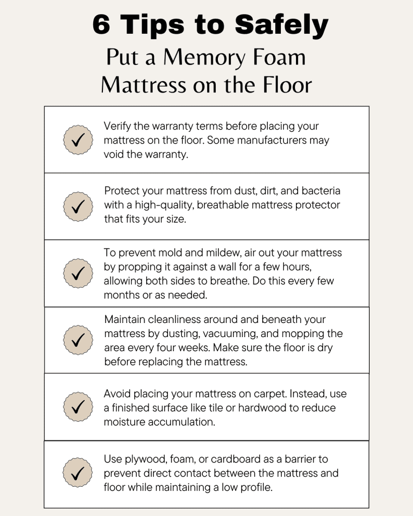9 REASONS A MEMORY FOAM MATTRESS FOR YOUR TINY HOUSE MAKES SENSE 4 tips to put memory foam mattress on the floor